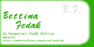 bettina fedak business card