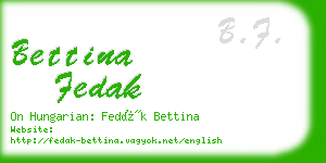 bettina fedak business card